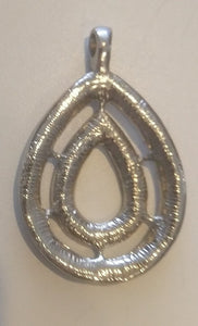 Double Teardrop Gemstone Pendant