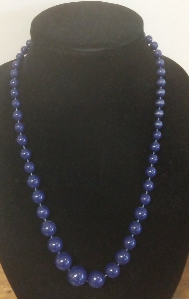 Royal Blue Bead Necklace