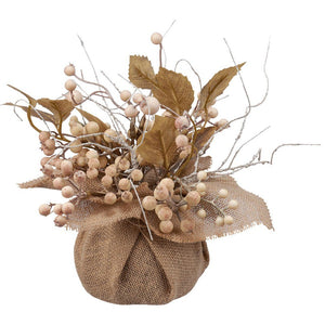 NEW White Berry Floral Sitter - 114471