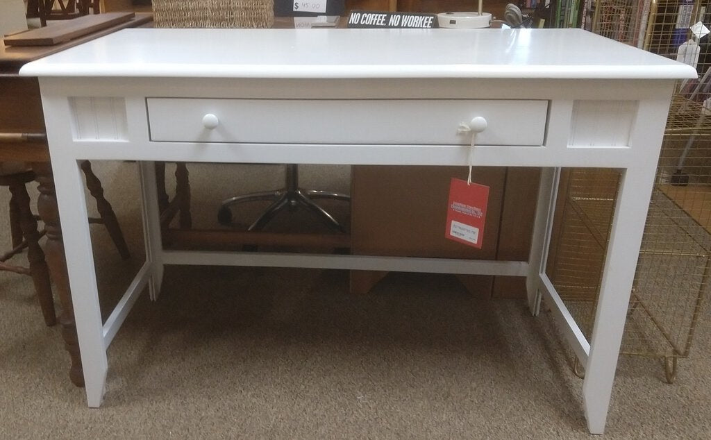 NEW Poplar Writing Desk - Bright White - 75203:BW - Made in USA