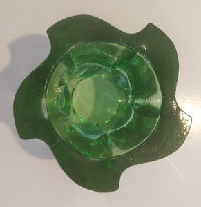 Green Glass Candle Holder