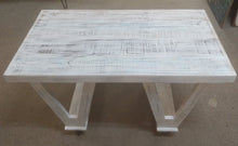 Load image into Gallery viewer, NEW Whitewashed Reclaimed Wood Coffee Table on Wheels MDA-20-306c
