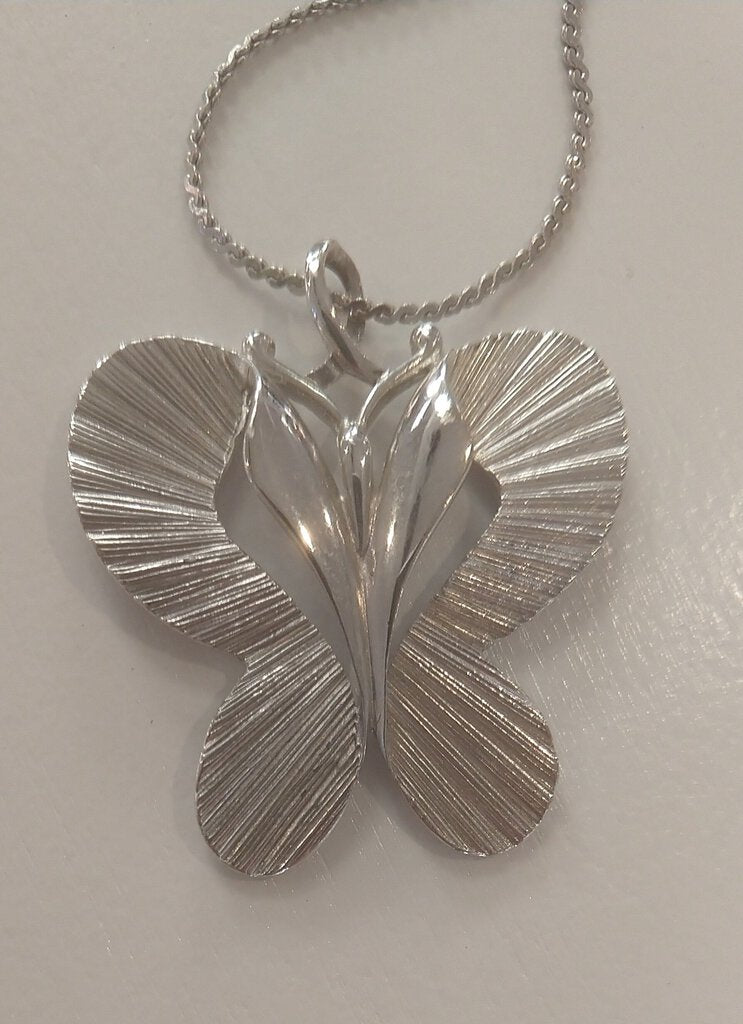 Silver Butterfly Pendant on Chain