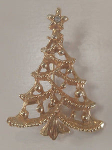 Gold Christmas Tree Pin