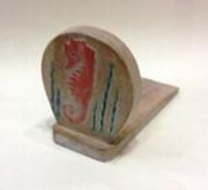 NEW Hand-Carved Acacia Wood Seahorse Door Stop - DSSE-8