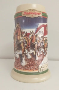 1998 Budweiser Holiday Stein CS343 "Grant's Farm Holiday"