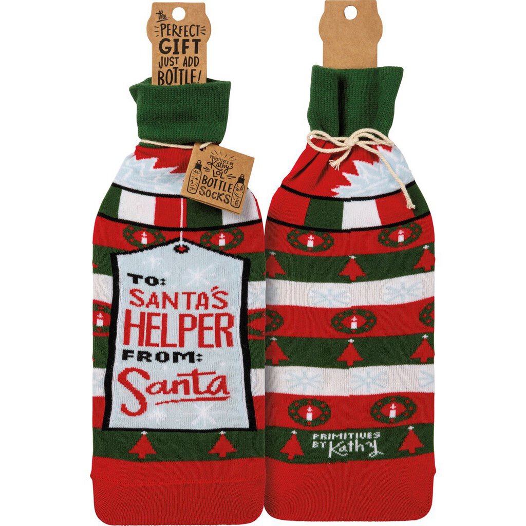 NEW Santa's Helper Bottle Sock - 107517