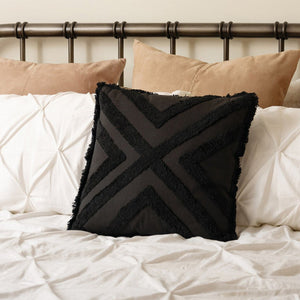NEW Black Fringe Pillow - 113794