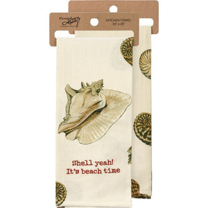 NEW Shell Yeah! It's Beach Time Kitchen Towel - 112302