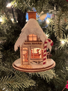 NEW Ginger Cottages Christmas Ornament ~ SANTA'S WORKSHOP #GC106
