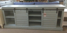 Load image into Gallery viewer, NEW Rustic 82&quot; Shutter TV Stand - Light Blue - 35580:LB - Made in USA
