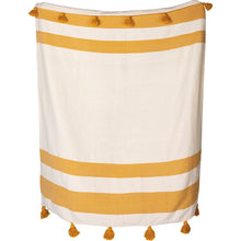 Load image into Gallery viewer, NEW Saffron Tassels Throw Blanket - 107907

