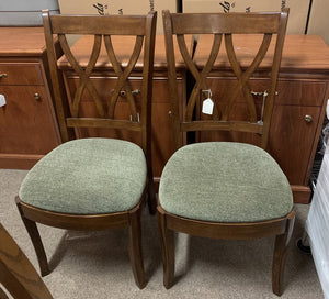 Pair of Lattice Back Side Chairs