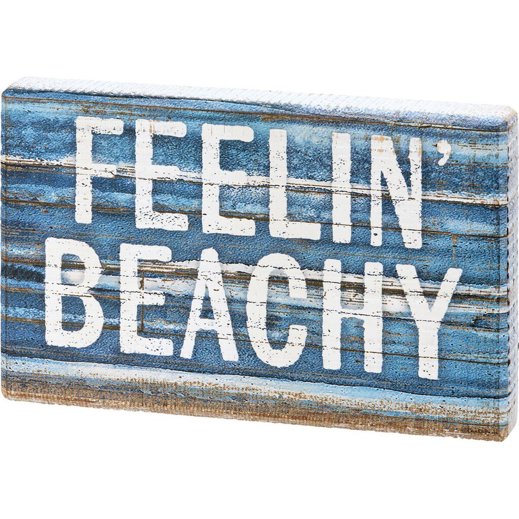 NEW Feelin' Beachy Block Sign - 113599