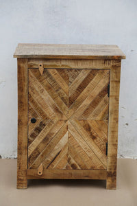 NEW Natural Mango Herringbone Nightstand - T-20