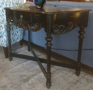 NEW Black One-Drawer Console