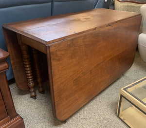 Vintage Spindle Leg Drop Leaf Table- repaired