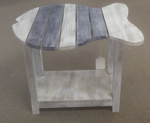 NEW Navy & White Fish Side Table - rc3n