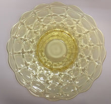 Load image into Gallery viewer, Vintage Yellow Depression Glass Cake Plate
