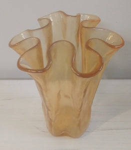 Vintage Muurla Glass Handkerchief Vase - Finland