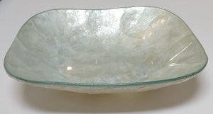NEW 8" Sq. Capiz Shell Glass Bowl - 655436