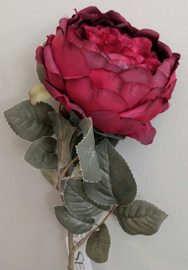 NEW Faux Floral Stem - Rose, Burgundy L707-BU