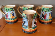 Load image into Gallery viewer, Set of 4 Vintage Hand Painted Ceramic Beer Steins - Made in Japan
