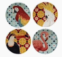 Load image into Gallery viewer, NEW Certified International Paradise Canape Plates SET of 4 - 23871
