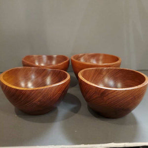 Mid Century Set of 4 Thai Teak Unisilver Handcrafted Bowls