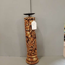 Load image into Gallery viewer, 18&quot; Carved Grapevine Candle Holder
