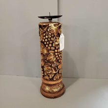 Load image into Gallery viewer, 18&quot; Carved Grapevine Candle Holder
