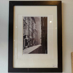31" x 23" Framed, Matted, and Signed City Print, some wear