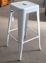 Load image into Gallery viewer, NEW Heavy Duty White Tolix Backless Bar Stool
