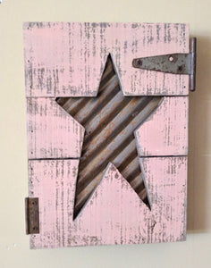 NEW 8x11 Rustic Cut Out Star Pallet Sign Hinged E17659