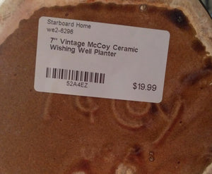 7" Vintage McCoy Ceramic Wishing Well Planter