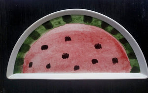 NEW 13x7.5" "Zesty Life" Watermelon Slice Tray in Box by Rosanna