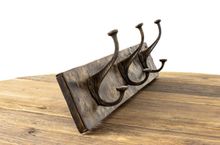 Load image into Gallery viewer, NEW 21&quot; Cast Iron Wall Hooks (3) - India

