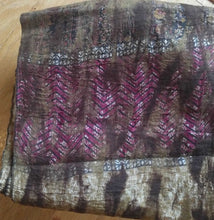 Load image into Gallery viewer, NEW 80&quot; Wool &amp; Silk Scarf - Neutrals/Purple
