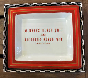 NEW Wise Sayings "Winners Never Quit..." Desk Tray in Gift Box - 51711
