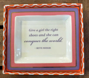 NEW Wise Sayings "Give a girl the right shoes..." Desk Tray in Gift Box - 9760