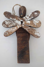 Load image into Gallery viewer, NEW 8&quot; Driftwood Angel Ornament with Silver Accent 4671108S
