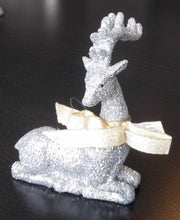 Load image into Gallery viewer, NEW Glitter Reindeer Ornament - Sitting
