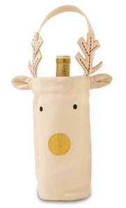 NEW Gold Nose Reindeer Wine Bag 4865048G