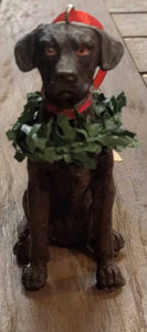 NEW 3.5" Dog Ornament XM0142A - Chocolate Lab