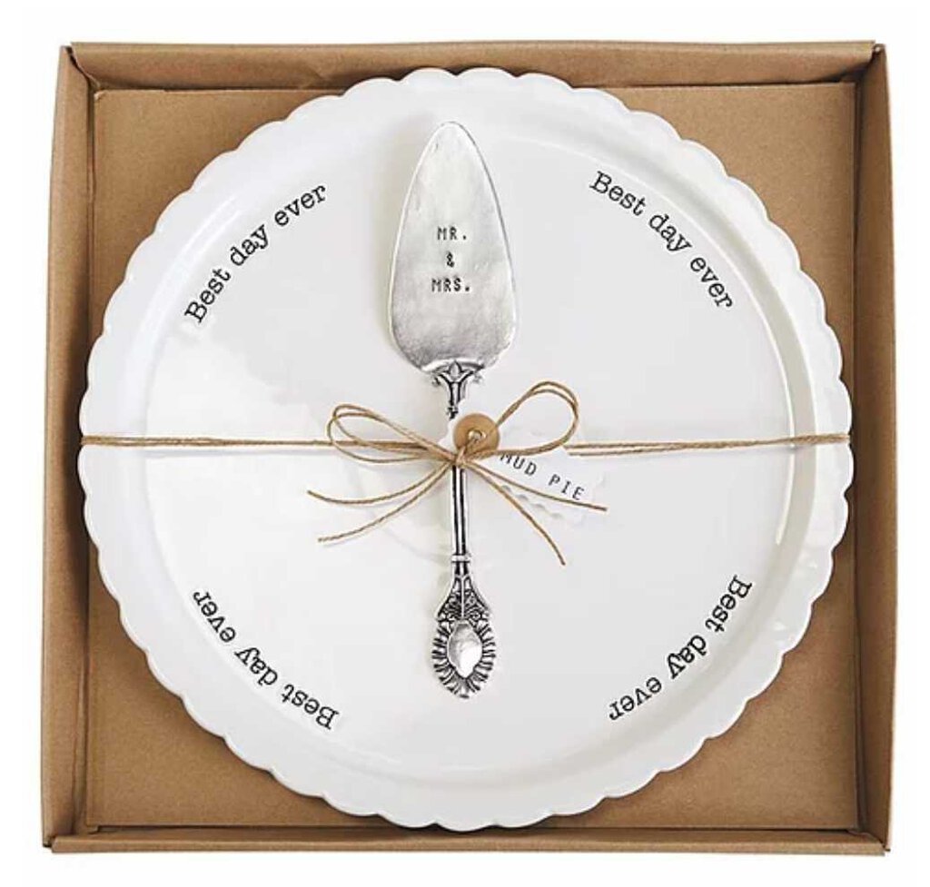 NEW Wedding Cake Plate Set 4071082