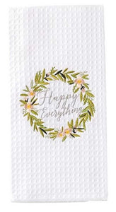 NEW Waffle Weave Hand Dish Towel - Happy Everything 4405238H
