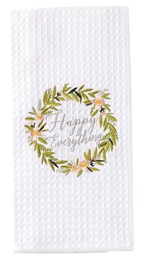 NEW Waffle Weave Hand Dish Towel - Happy Everything 4405238H