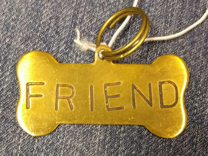 Brass Dog Tag - FRIEND