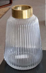 NEW 10.5" Fluted Glass Vase