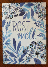 Load image into Gallery viewer, NEW Greeting Card - Rest Well in Blue Flowers - GWGEN 100-31503
